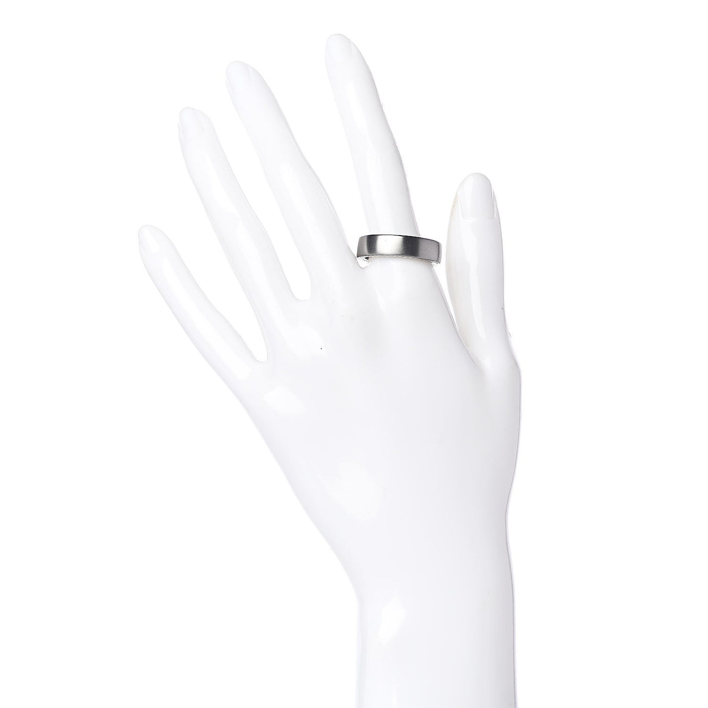 Titanium Sterling Silver 6mm Streamline Band Ring 60 9