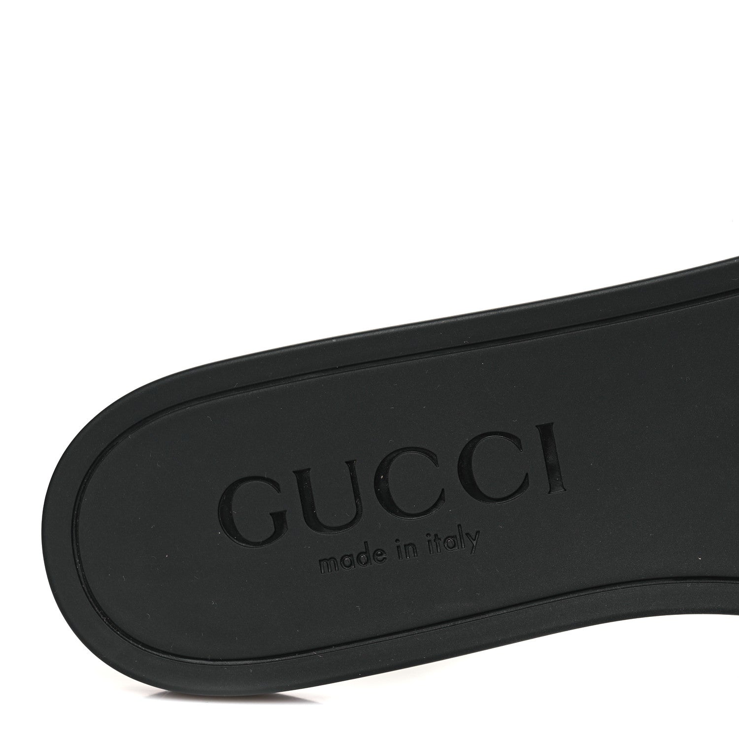 Gucci Rubber Womens Interlocking G Slide Sandals Black 7 of 8
