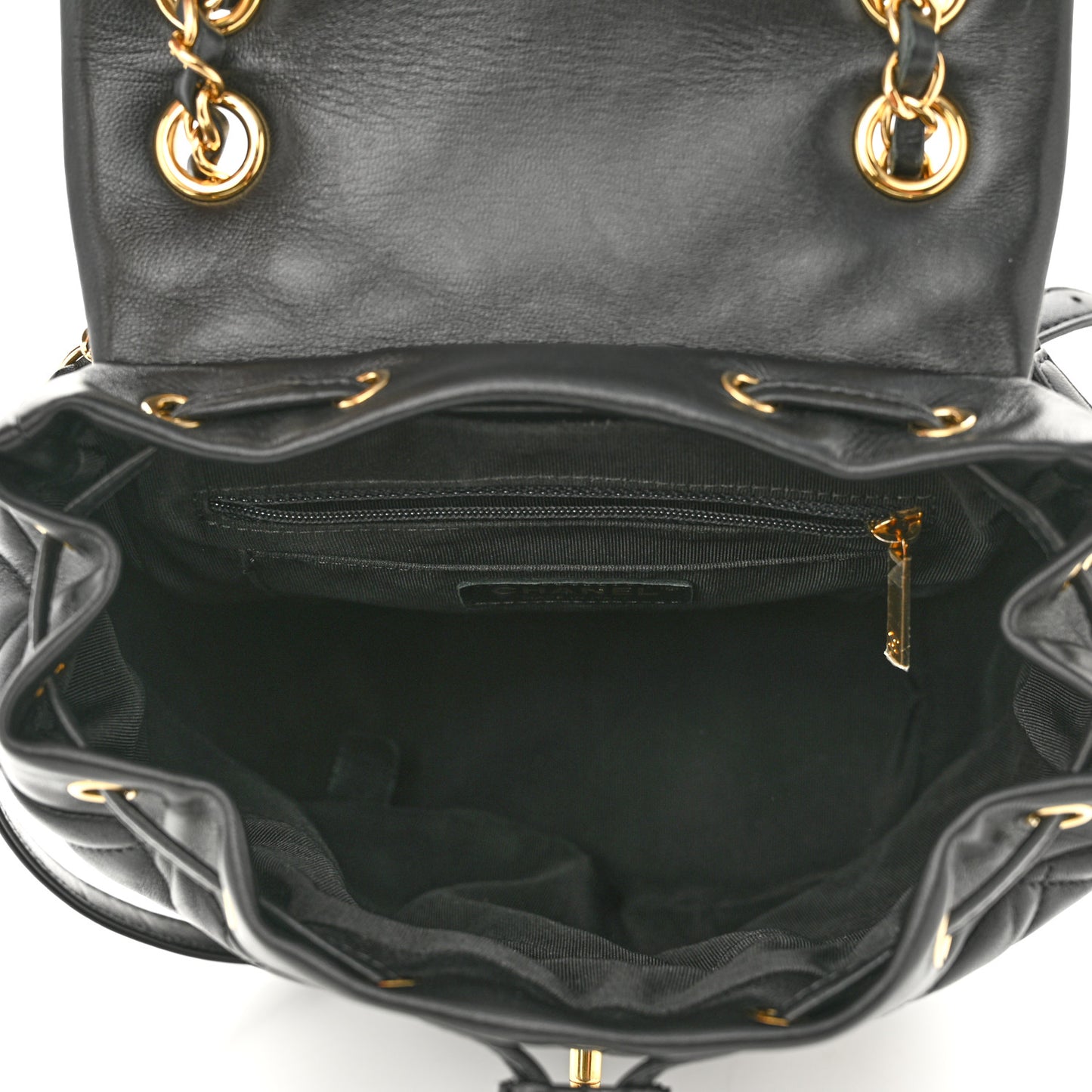 Lambskin Quilted Small Urban Spirit Backpack Black