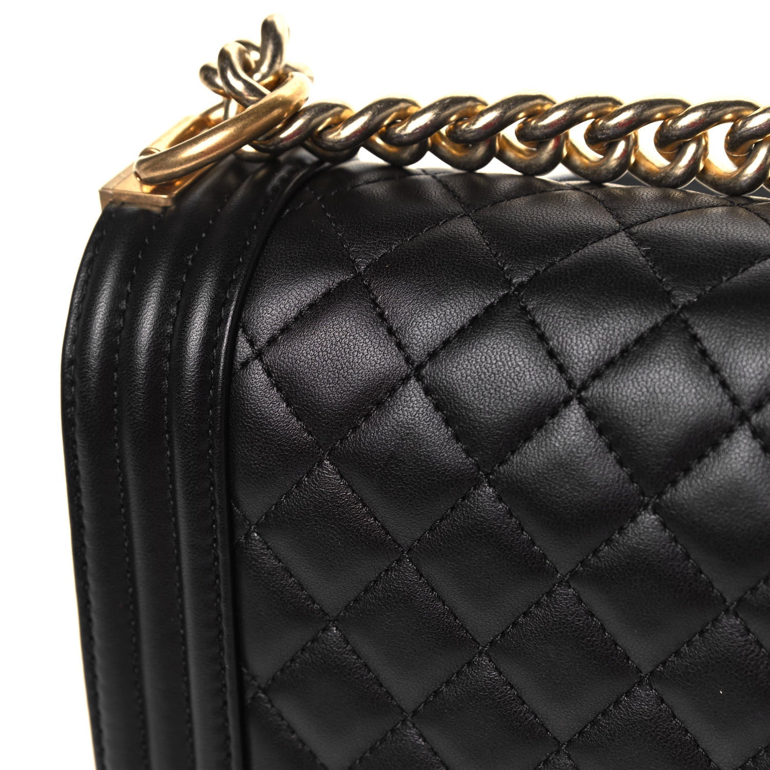 Chanel Lambskin Quilted Medium Boy Flap Black 10 of 10