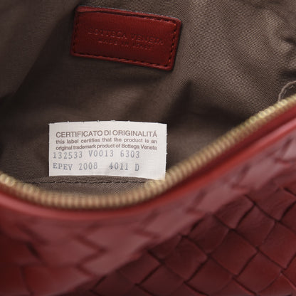 Bottega Veneta Nappa Intrecciato Cosmetic Pouch Red 7 of 10