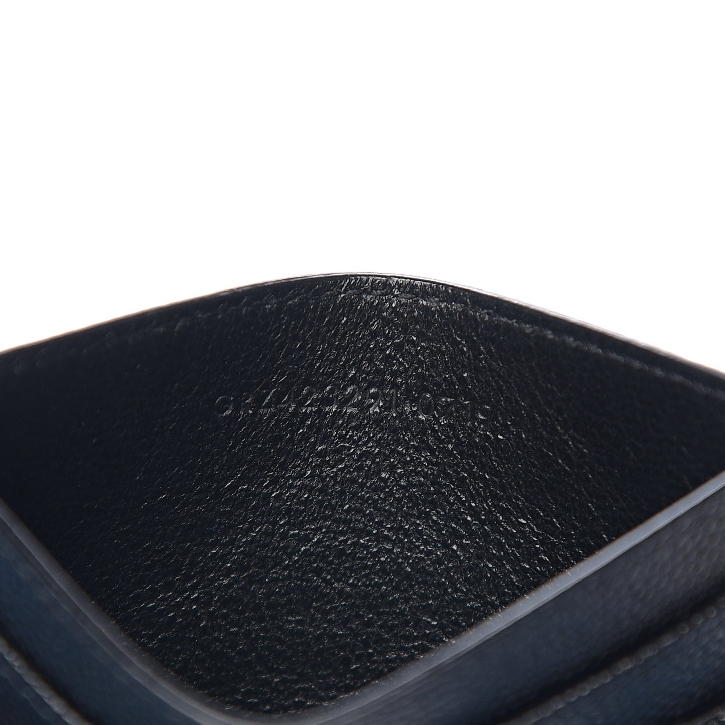 Grain De Poudre Matelasse Chevron Monogram Credit Card Case Black