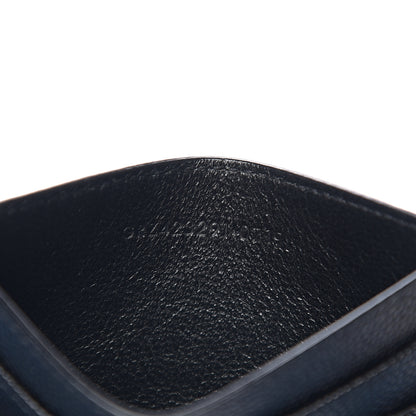 Saint Laurent Grain De Poudre Matelasse Chevron Monogram Credit Card Case Black 6 of 7