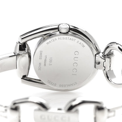 Gucci Stainless Steel Diamond Pave Mother of Pearl 28mm Horsebit Quartz Watch 5 of 7