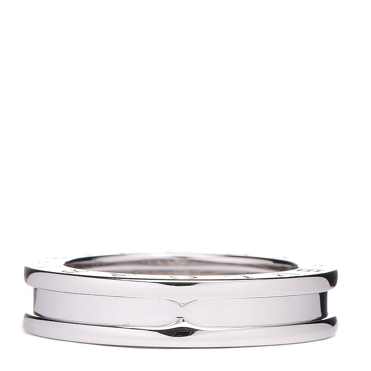BULGARI 18K White Gold B.Zero1 One-Band Ring 52 6