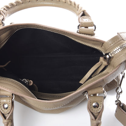 Balenciaga Chevre Silver Metallic Edge Hardware Mini City Beige Latte 5 of 9