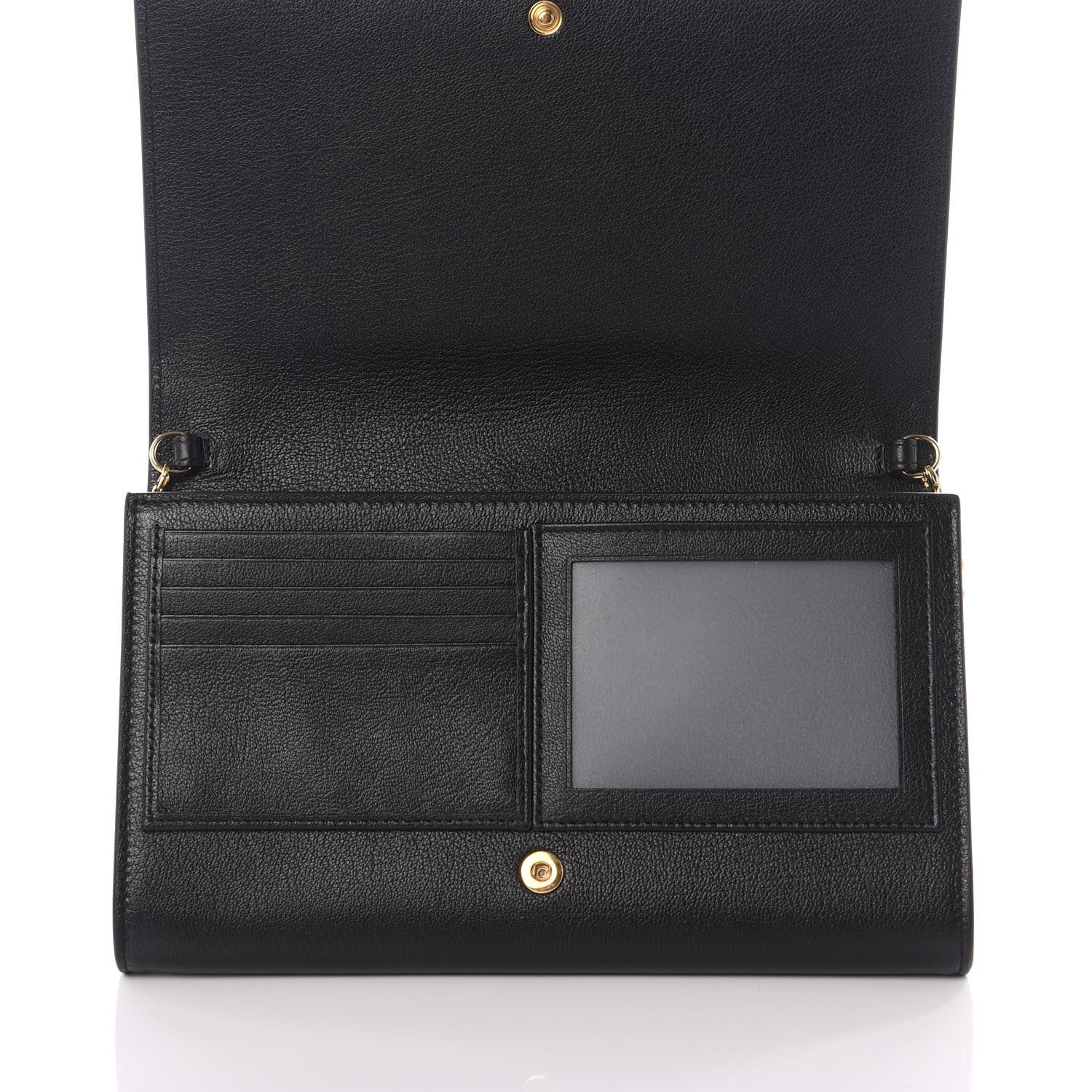 Saint Laurent Calfskin Monogram Belle de Jour Chain Clutch Black 9 of 10