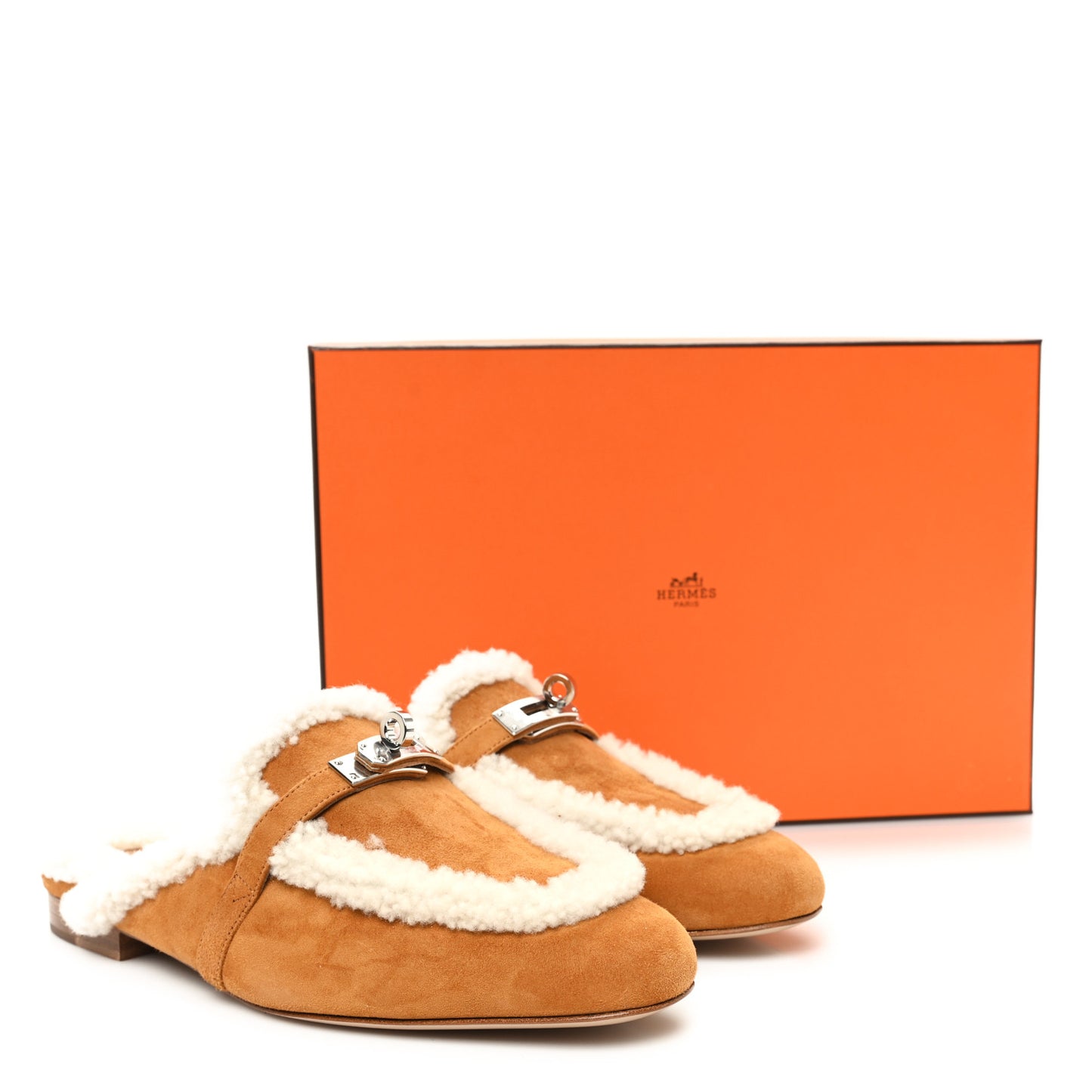 Suede Goatskin Shearling Womens Oz Mules 37.5 Natural Ecru