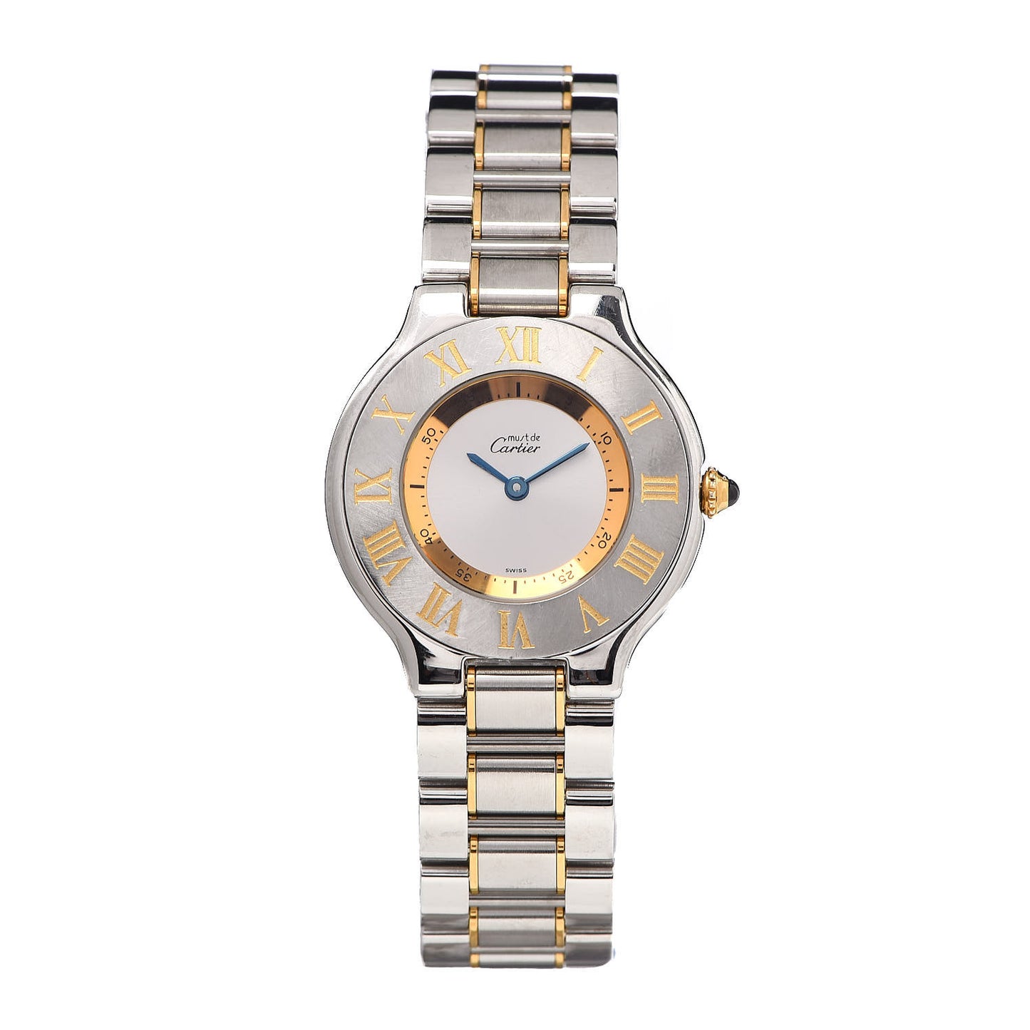 Stainless Steel 18K Yellow Gold 31mm Must De 21 Quartz Watch