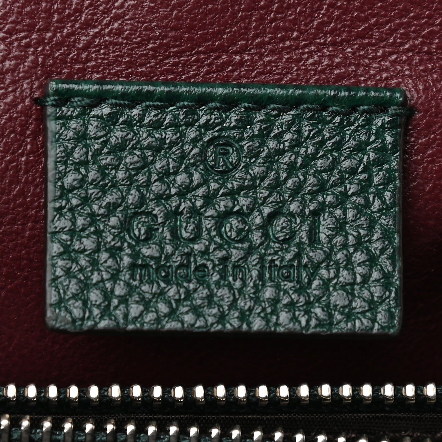 Grainy Calfskin Small Zumi Top Handle Bag Vintage Green