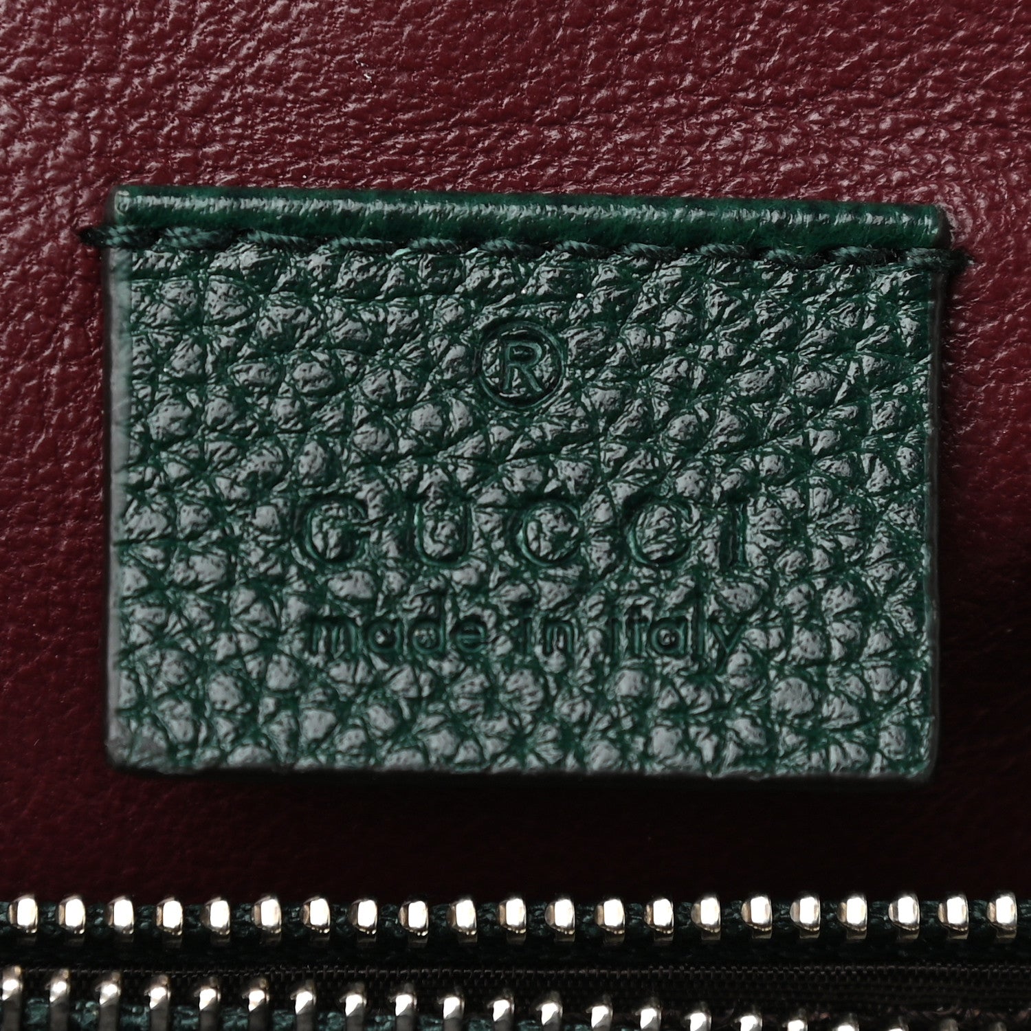 Gucci Grainy Calfskin Small Zumi Top Handle Bag Vintage Green 7 of 11