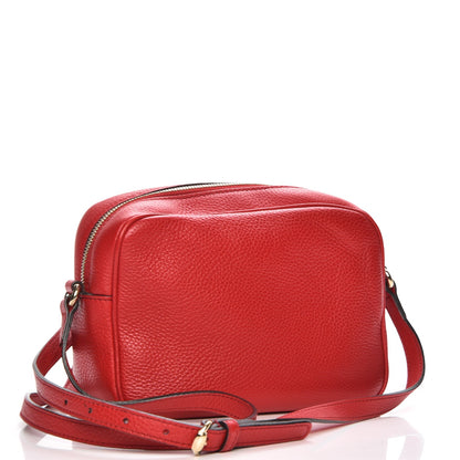 Gucci Pebbled Calfskin Small Soho Disco Bag Tabasco Red 3 of 7