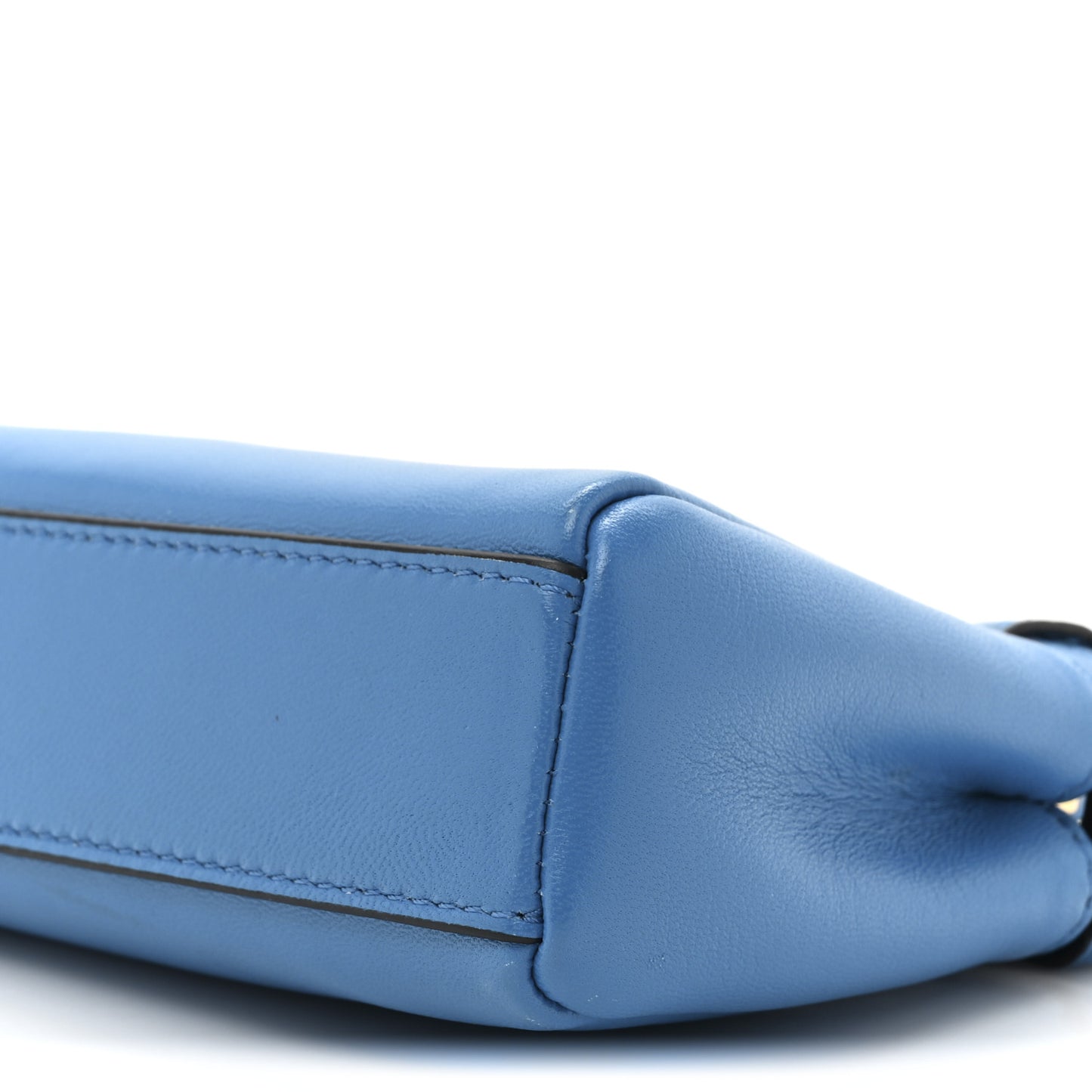 Shiny Nappa Micro Peekaboo Iconic Satchel Blue Royal