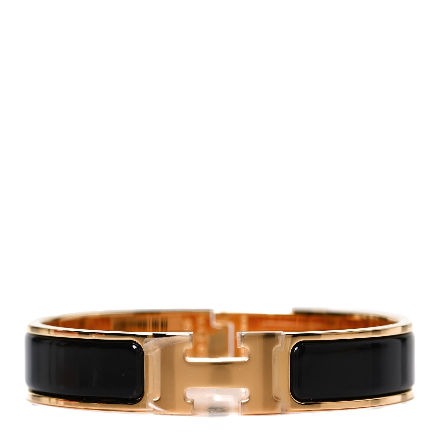 Hermes Enamel Narrow Clic Clac H Bracelet PM Black 1 of 7