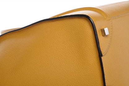 Celine Drummed Calfskin Mini Luggage Ocre 10 of 11