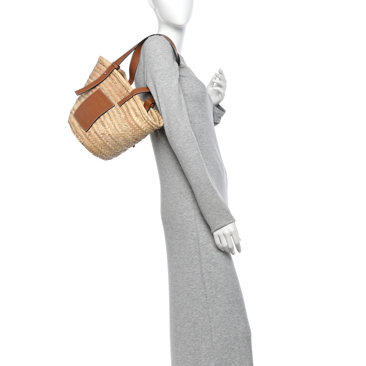 Loewe Raffia Basket Tote Bag Natural Tan 2 of 11