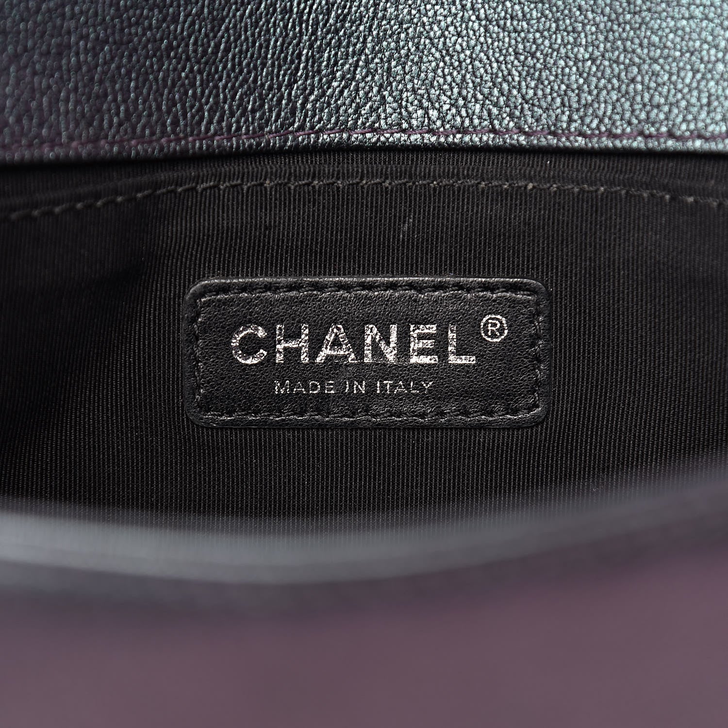 Chanel Iridescent Goatskin Quilted Medium Boy Flap Purple 6 of 10