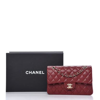 Chanel Caviar Quilted Small Double Flap Dark Red 10 of 10