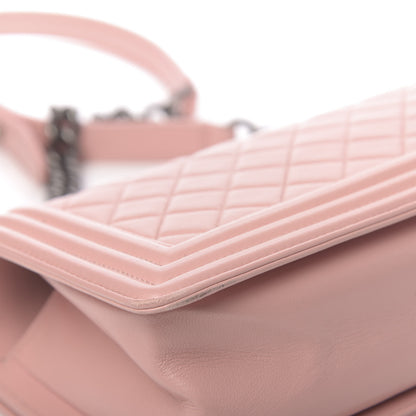Chanel Lambskin Quilted Medium Boy Flap Light Pink 11 of 12