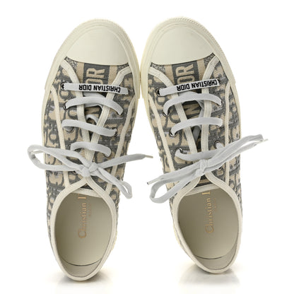 Christian Dior Canvas Oblique Walk'N'Dior Low Top Sneakers 39 Grey Stone 2 of 11