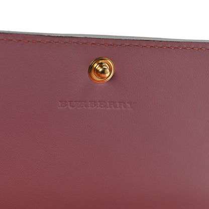 Burberry Soft Grain Calfskin Haymarket Flap Wallet Cinnammon Red Multicolor 6 of 7