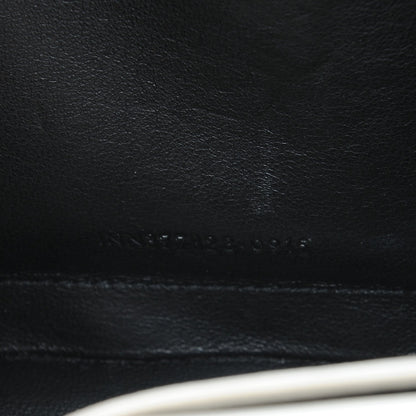 Saint Laurent Grain De Poudre Matelasse Chevron Monogram Chain Wallet White 9 of 9