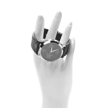 Gucci Stainless Steel Calfskin 38mm G-Timeless Bee Star Hologram Quartz Watch Black 2 of 6