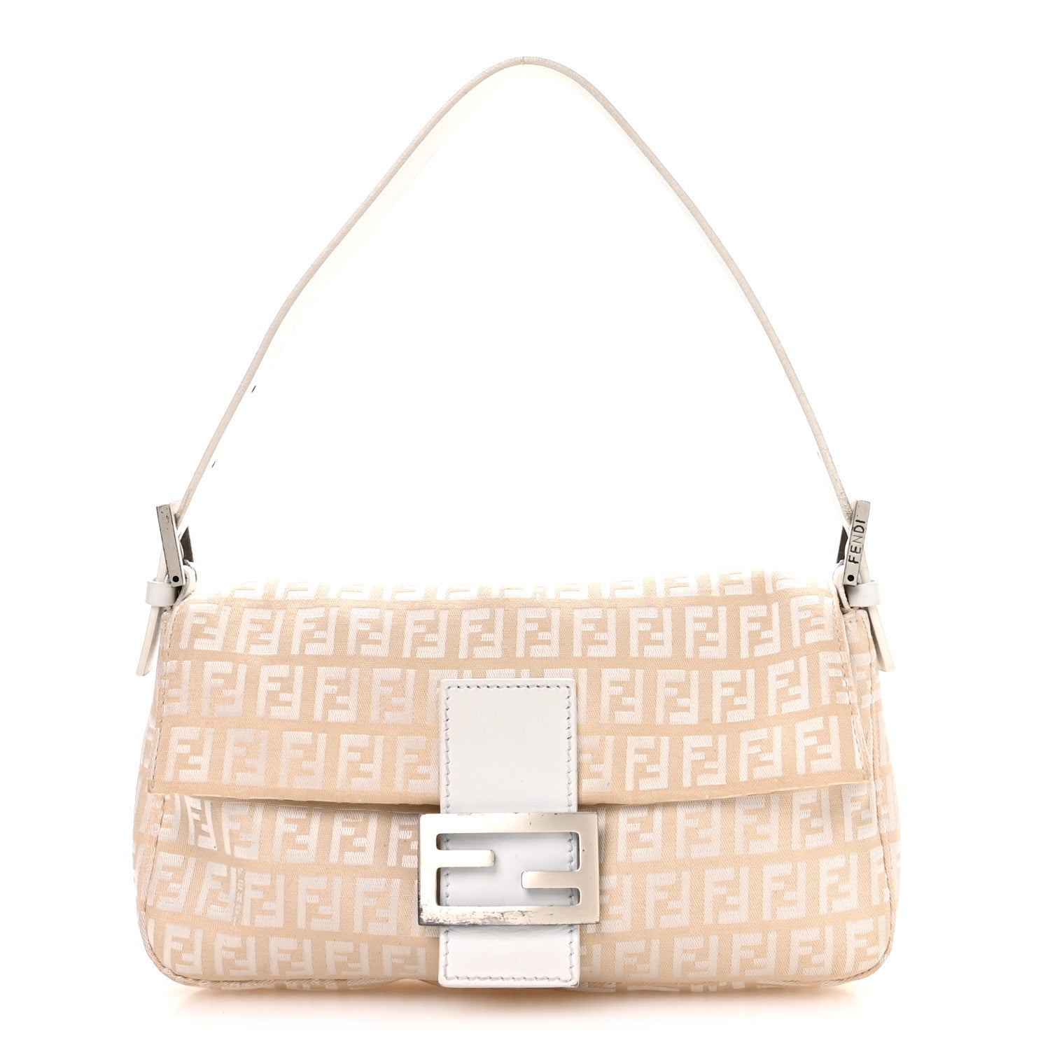 Fendi Zucchino Cuoio Mini Mama Baguette Beige White 1 of 9