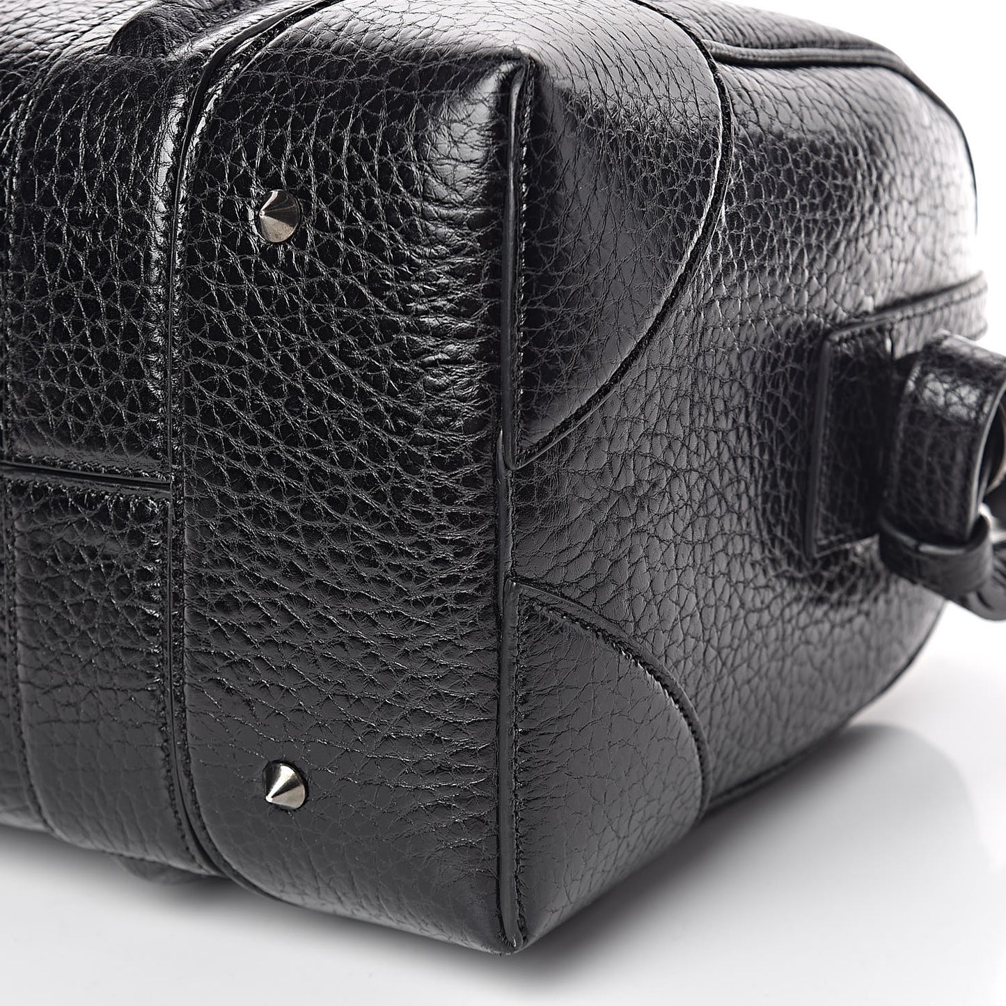 Glazed Pebbled Calfskin Medium Lucrezia Black