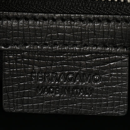 Salvatore Ferragamo Hammered Calfskin Rib Tote Black 6 of 13