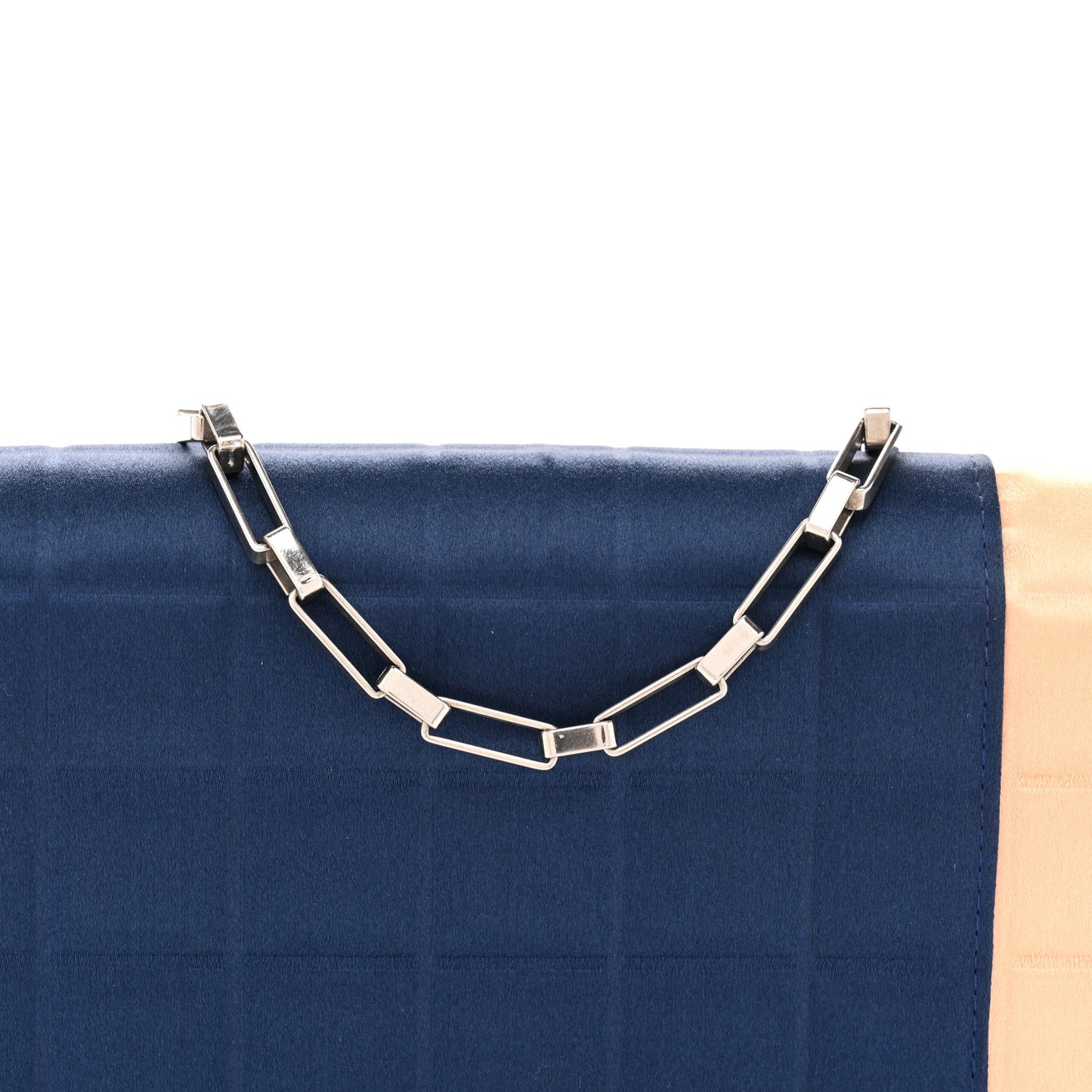 Satin Chocolate Bar Flap Blue Light Pink