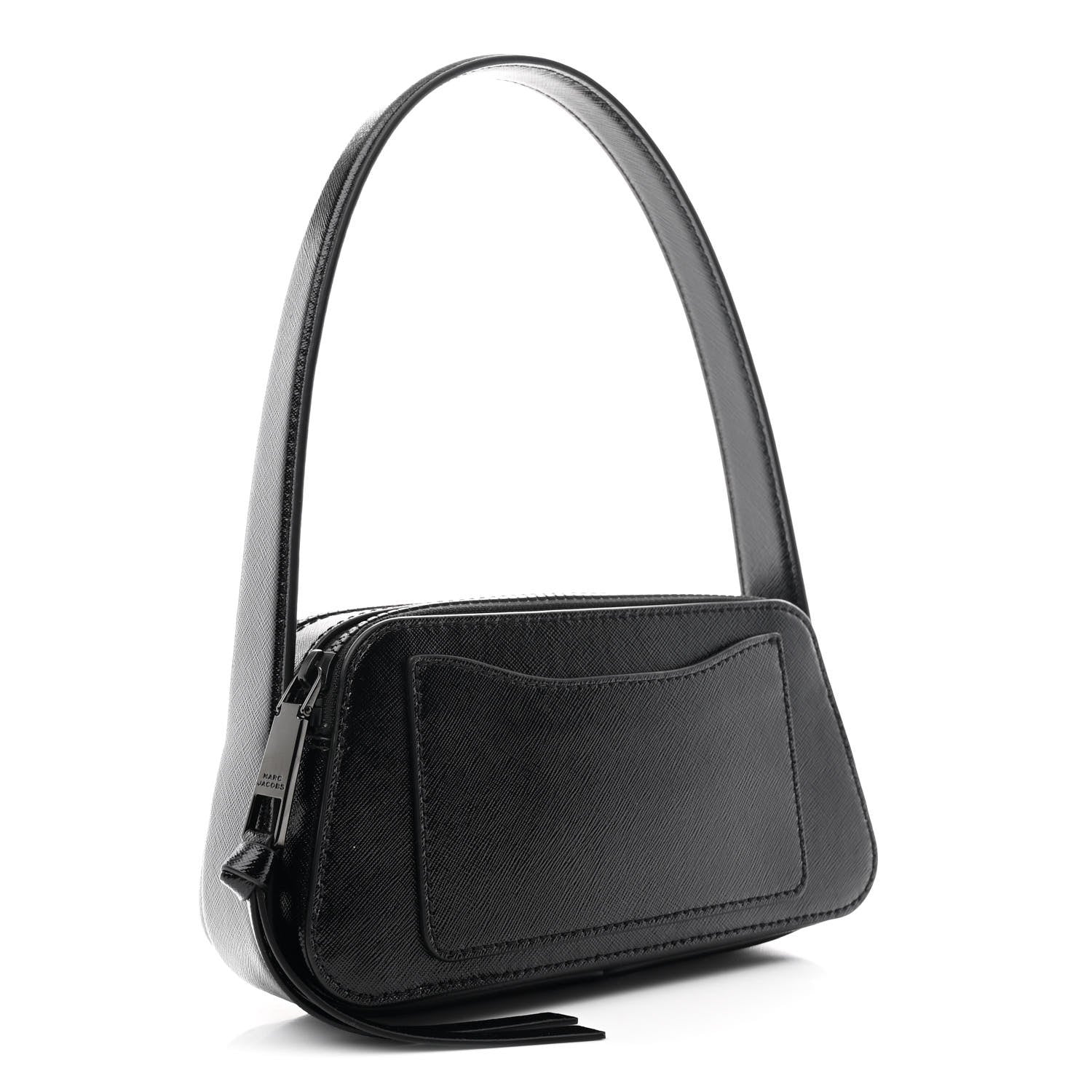 Marc Jacobs Saffiano Slingshot Shoulder Bag Black 1844830