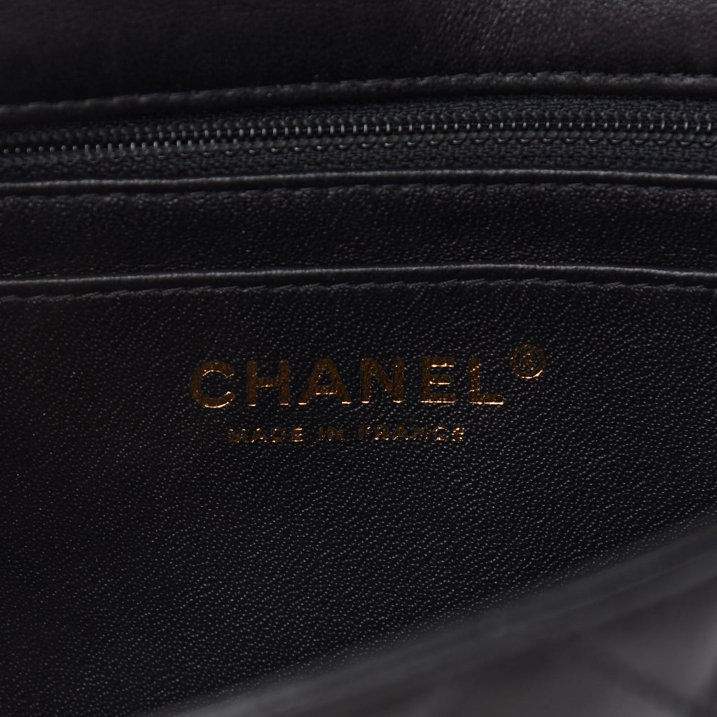 Lambskin Quilted Mini Rectangular Flap Black