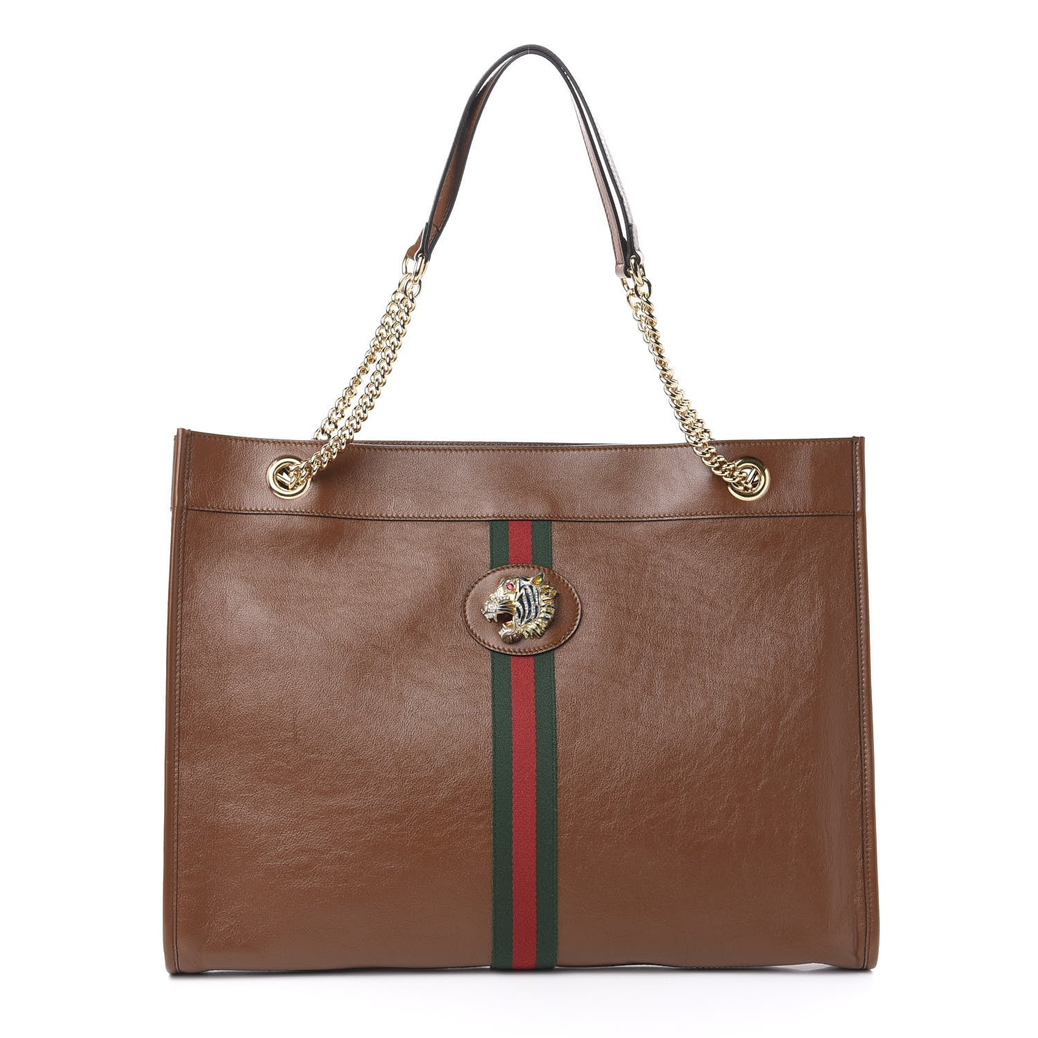 Gucci Calfskin Large Rajah Chain Tote Cuir 3 of 11