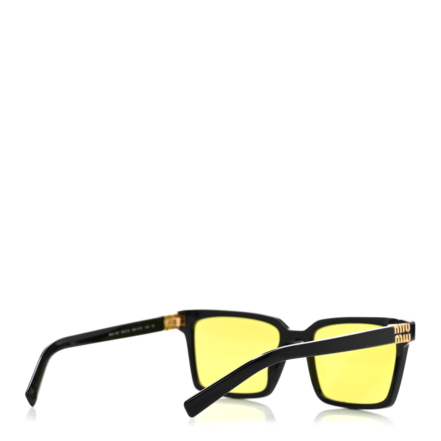 Miu Miu Acetate Rectangle Sunglasses SMU 13Z Black 4 of 7