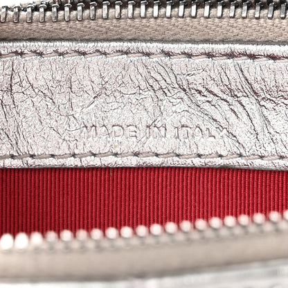 Chanel Metallic Lambskin Calfskin Quilted Small Gabrielle Clutch With Chain Silver 7 of 10
