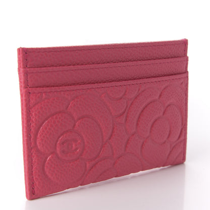 Chanel Caviar Camellia Embossed Card Holder Pink 3 of 7