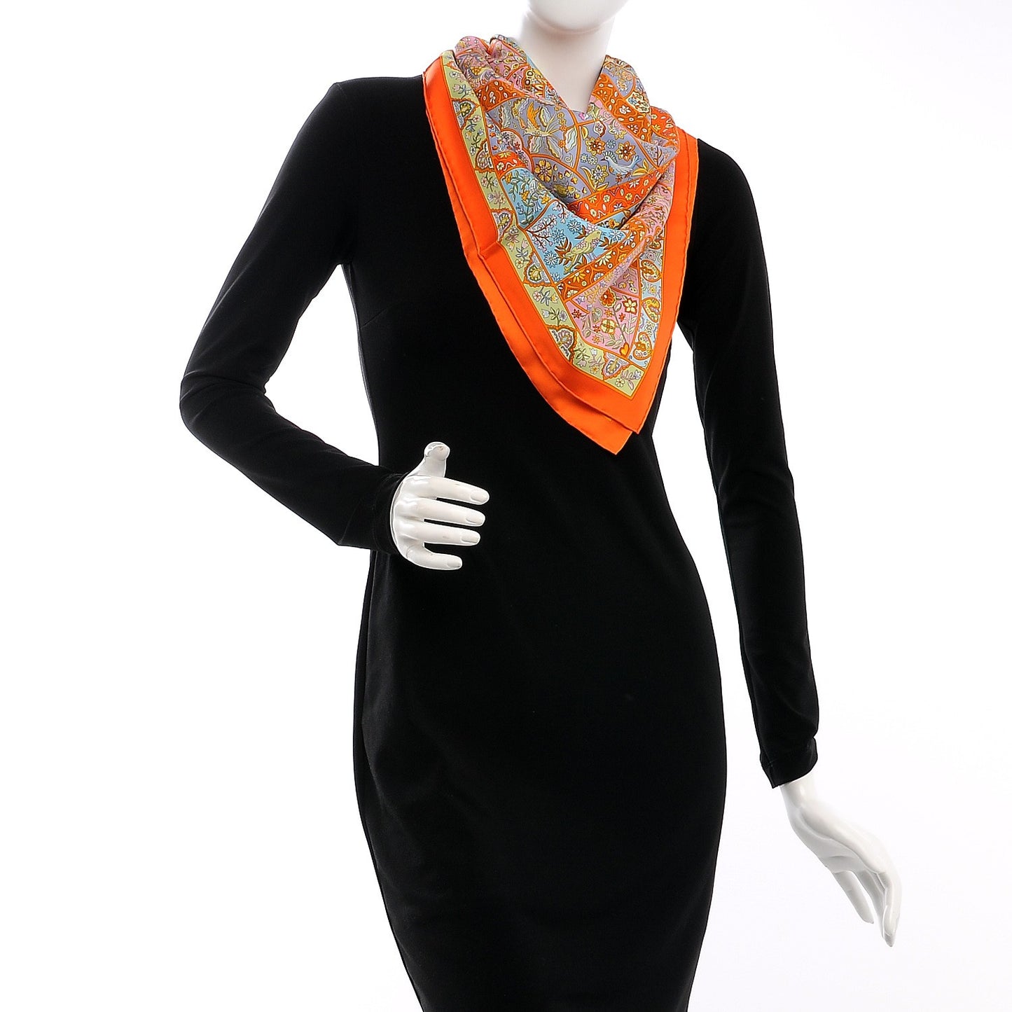 Silk Au Pays Des Oiseaux-Fleurs 90 Orange Bleu Vert