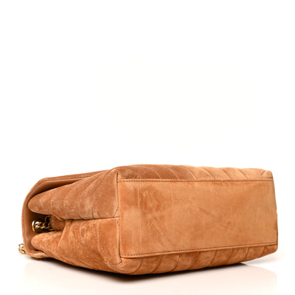 Saint Laurent Suede Calfskin Y Quilted Monogram Small Loulou Chain Satchel Cinnamon 4 of 11