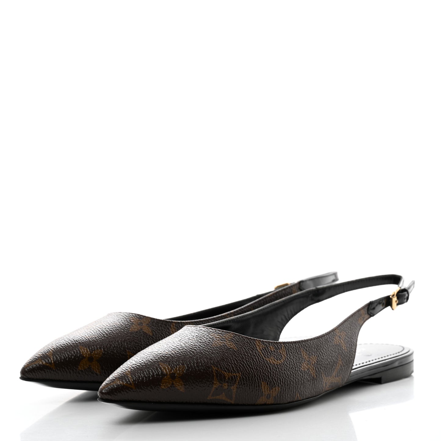 Patent Monogram Cherie Slingback Ballerina Flats 38