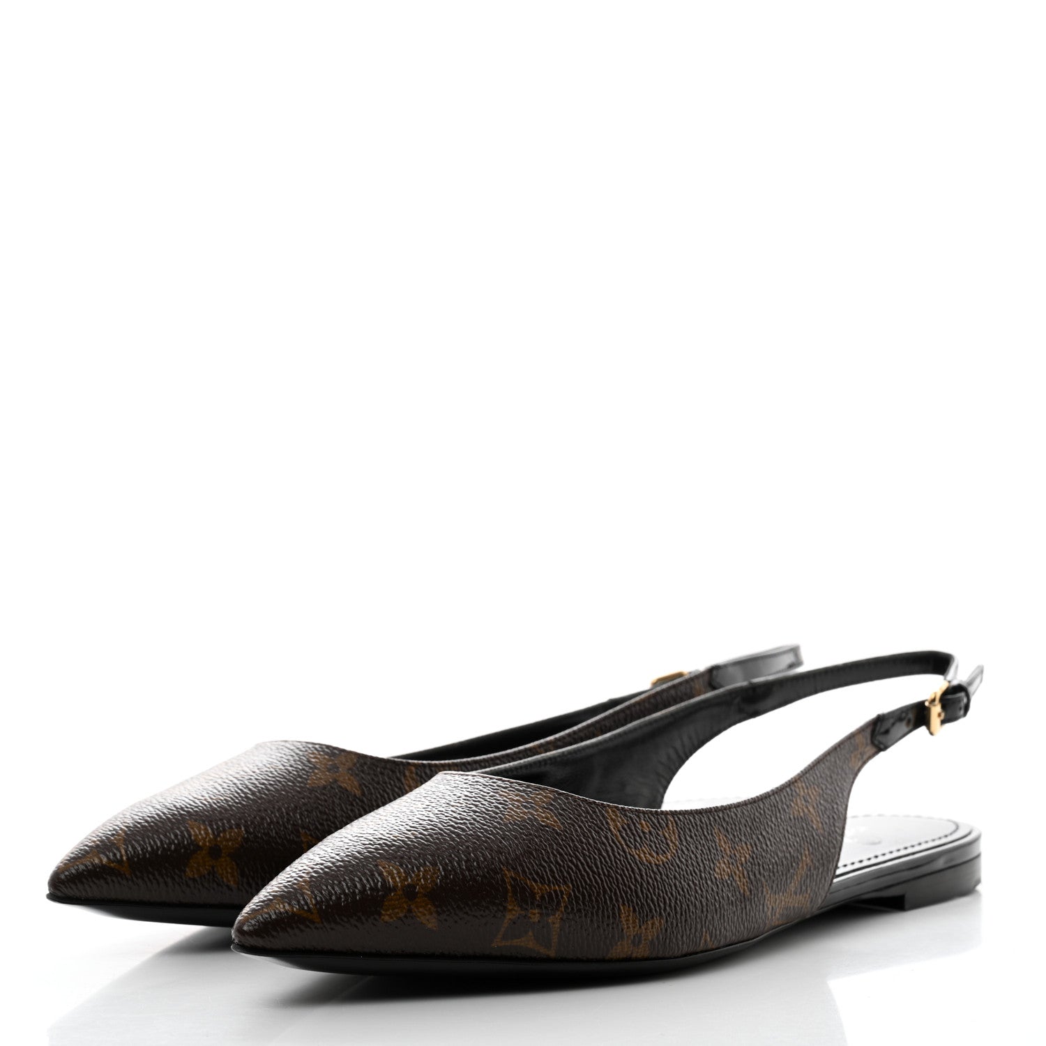 Louis Vuitton Patent Monogram Cherie Slingback Ballerina Flats 38 3 of 9