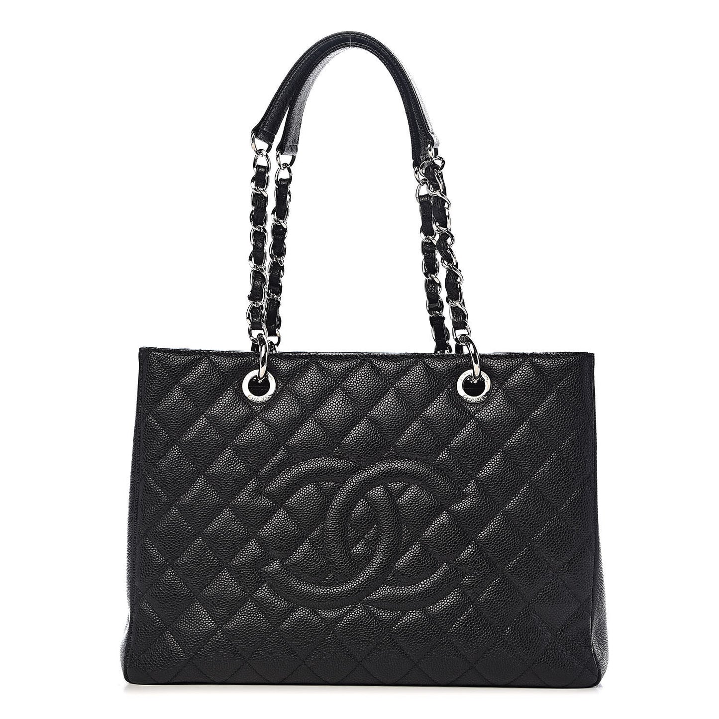 Caviar Quilted Grand Shopping Tote GST Black