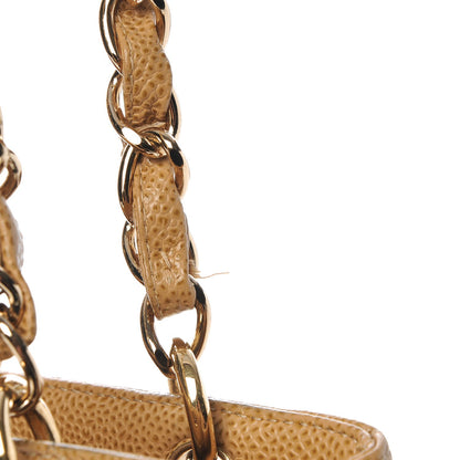 Chanel Caviar Quilted Petit Shopping Tote PST Beige 9 of 11