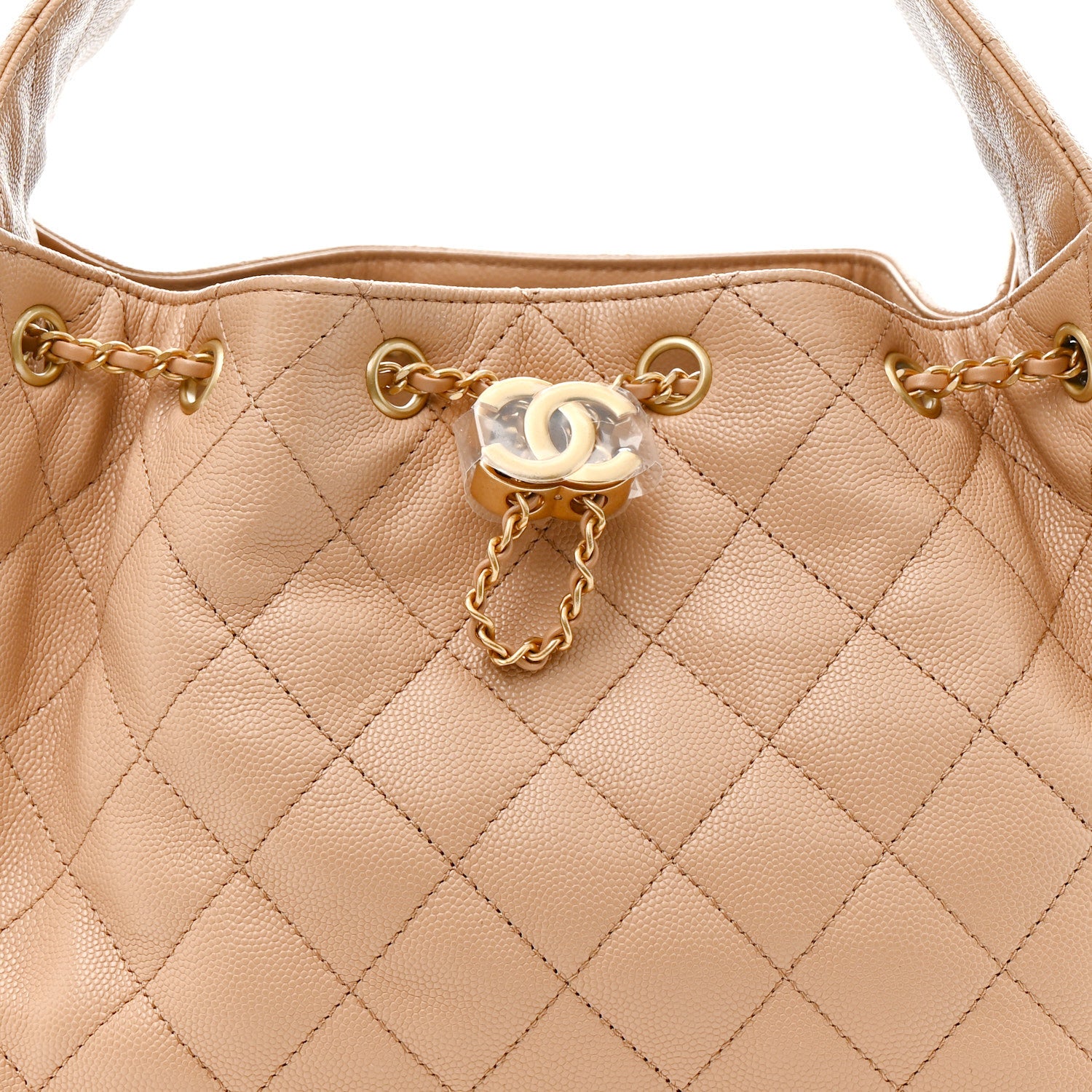 Chanel Caviar Quilted Small Chanel 25 Handbag Dark Beige 8 of 10
