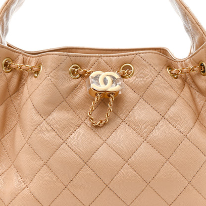 Chanel Caviar Quilted Small Chanel 25 Handbag Dark Beige 8 of 10