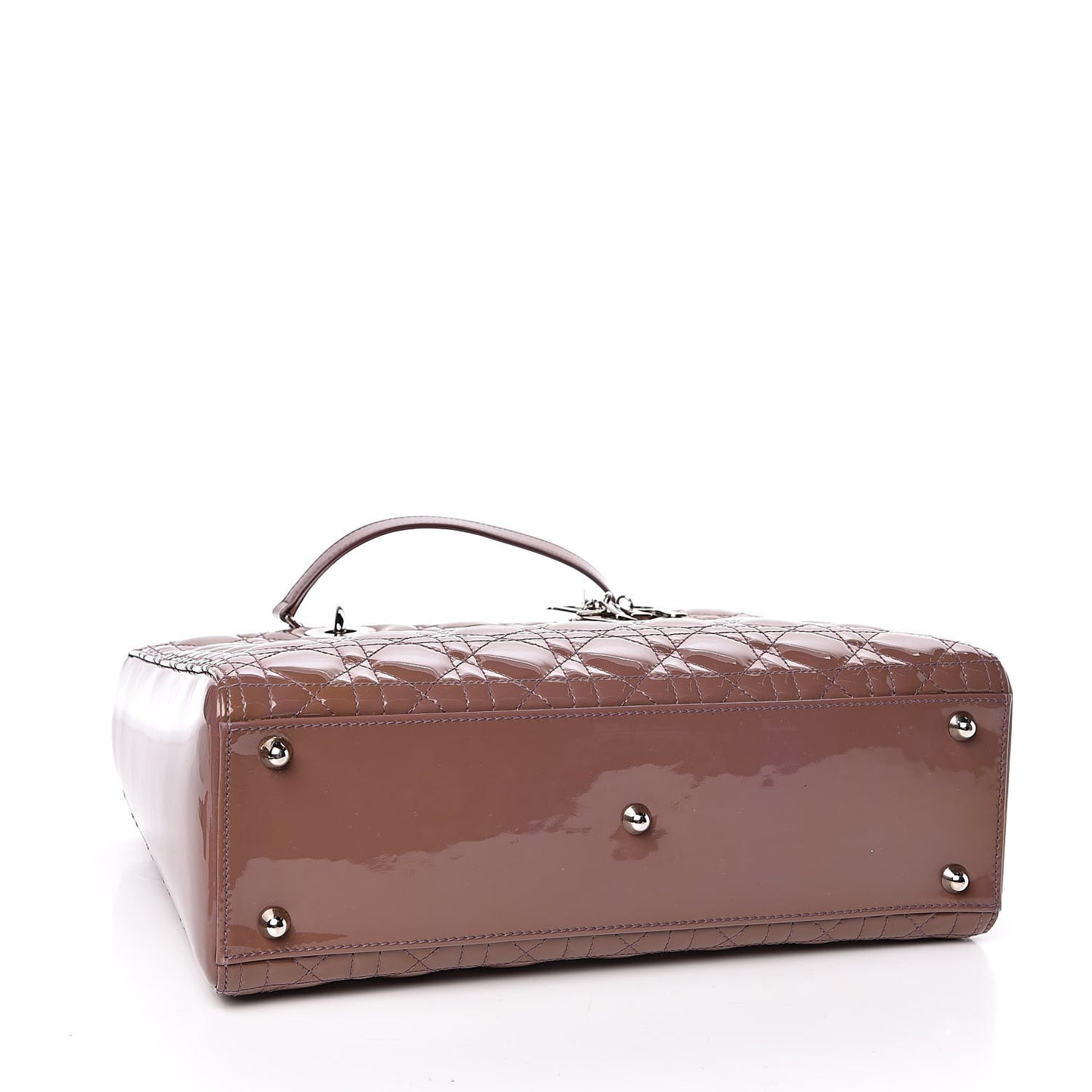 Patent Cannage Large Lady Dior Purple