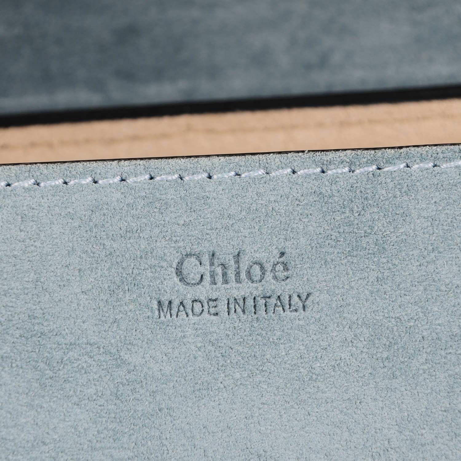 Chloe Suede Smooth Calfskin Drew Shoulder Bag Cloudy Blue 5 of 7