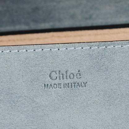 Chloe Suede Smooth Calfskin Drew Shoulder Bag Cloudy Blue 5 of 7