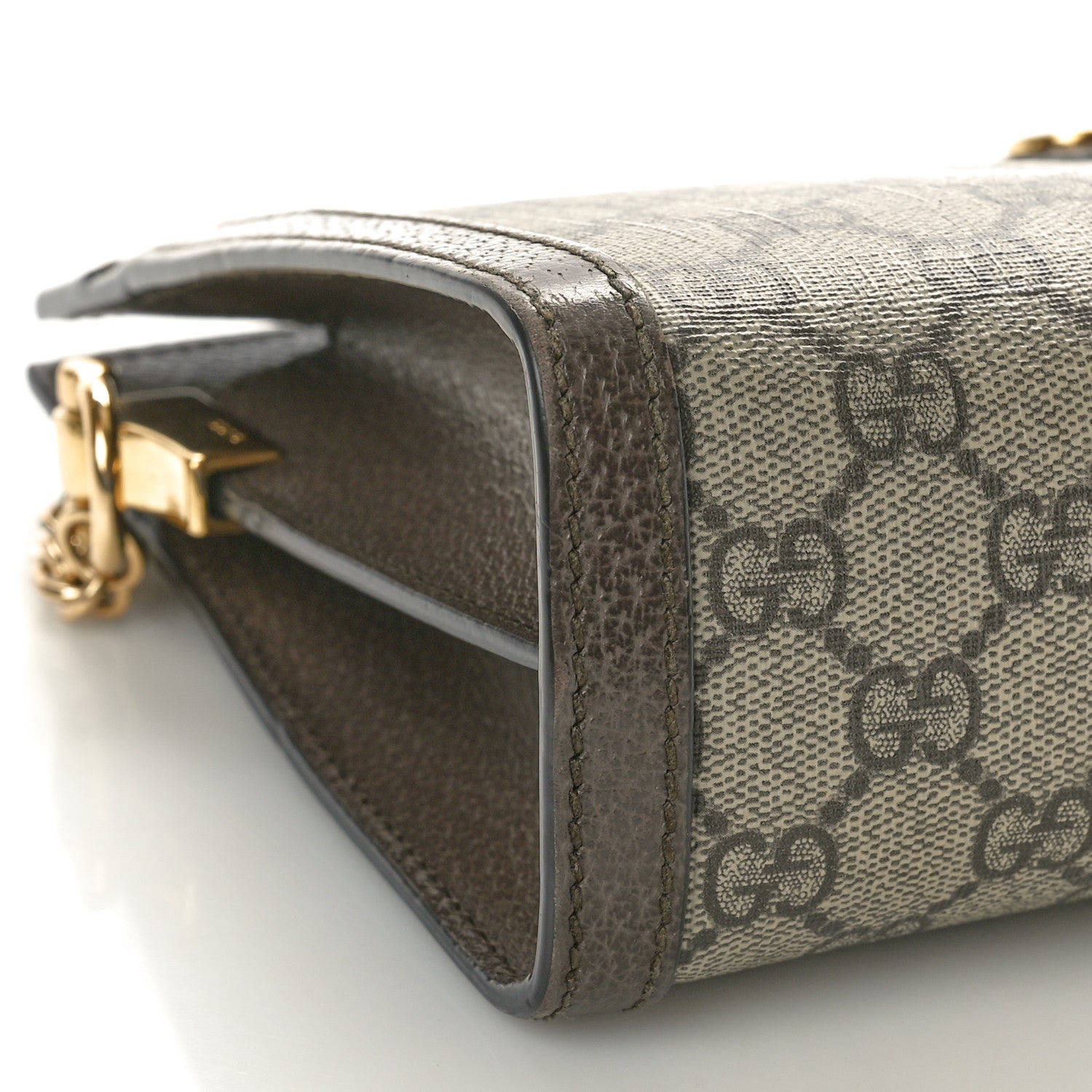 Gucci GG Supreme Monogram Web Small Ophidia Chain Shoulder Bag Brown 9 of 10