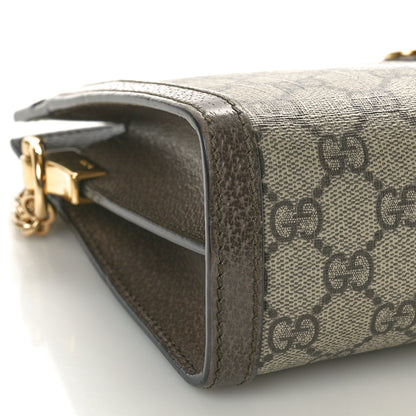 Gucci GG Supreme Monogram Web Small Ophidia Chain Shoulder Bag Brown 9 of 10